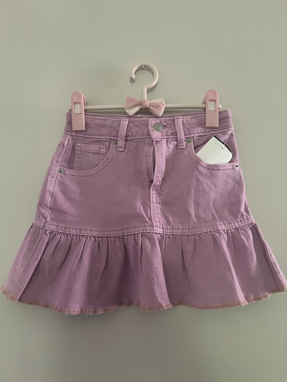 Cat & Jack Lilac Denim Ruffle Skirt S6-7